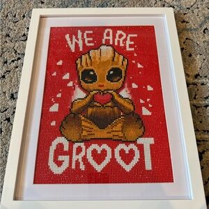 Framed Beaded Art with Groot Design